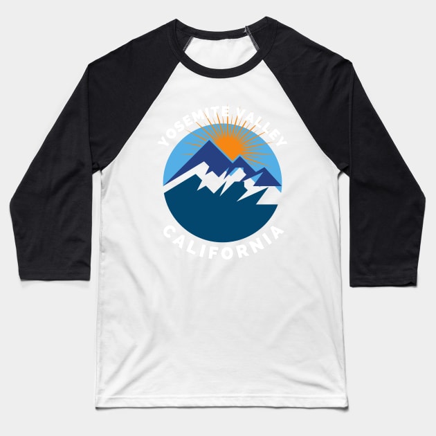 Yosemite Valley Ski Snowboard Mountain California Yosemite - Yosemite Valley California - Travel Baseball T-Shirt by Famgift